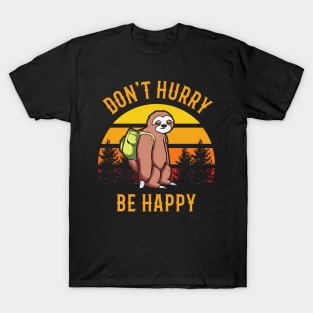 Dont Hurry Sloth Vintage T-Shirt